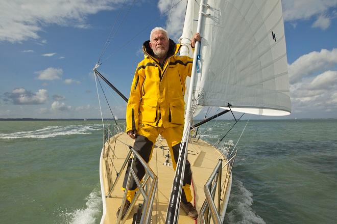 Sir Robin Knox-Johnston on his Open 60 Yacht Grey Power - Route du Rhum. © onEdition http://www.onEdition.com